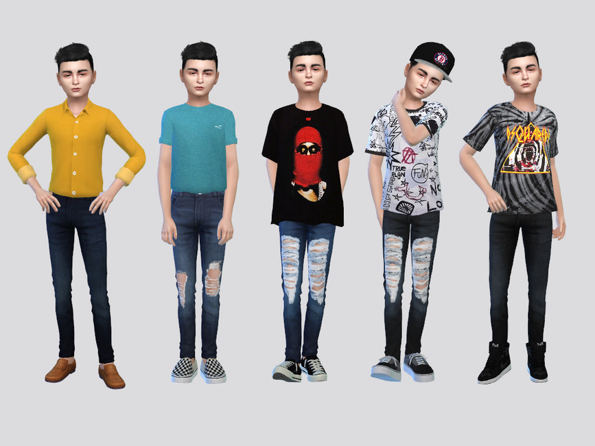 Solitude Denim Jeans Boys - The Sims 4 Catalog