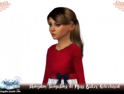 SonyaSims 81 Miss Baker Hair Retexture at Shimydim Sims