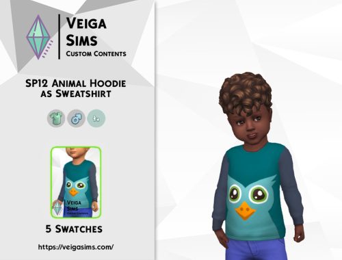 SP12 Animal Hoodie as Sweatshirt