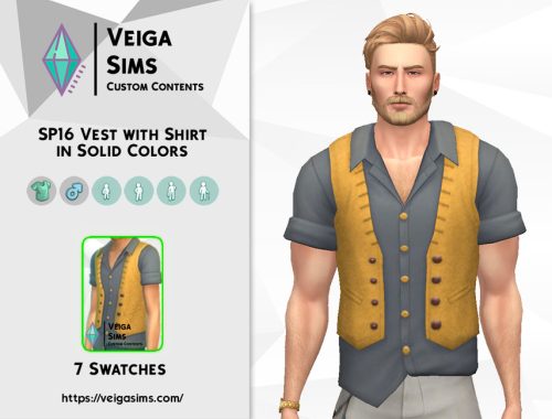 SP16 Vest with Shirt in Solid Colors