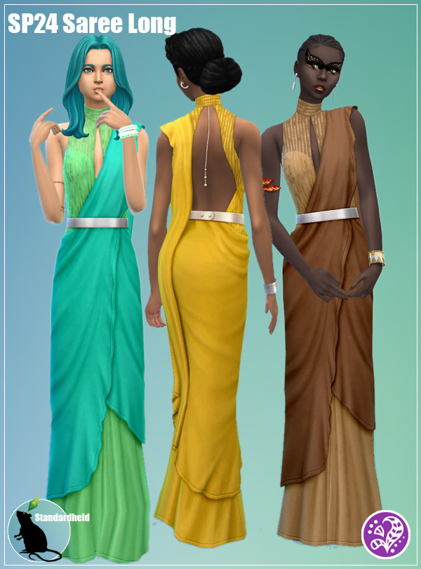 SP24 Saree Long - The Sims 4 Catalog