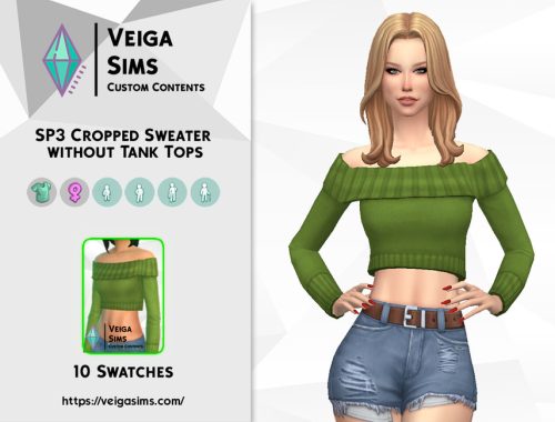 SP3 Cropped Sweater without Tank Tops
