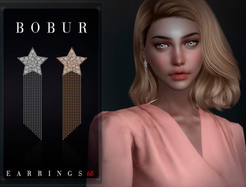 Star earrings with waterfall chains