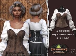 Steampunked Corset shirt - The Sims 4 Catalog