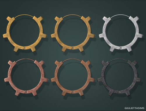 Steampunked - Steampunk Hoop Earrings For Toddlers