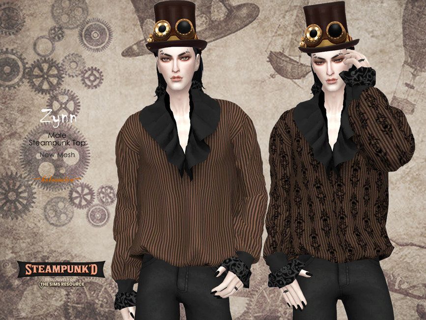 Steampunked - ZYNN - Male Top - The Sims 4 Catalog