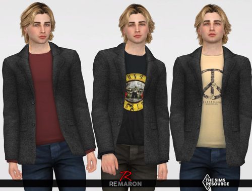 Suits with Shirt 01 for Male Sims