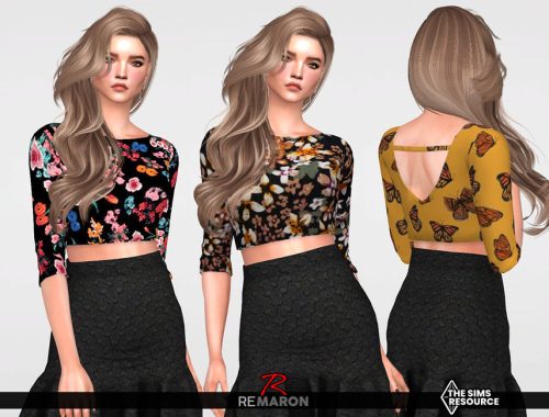 Summer blouse 02 for Female Sim