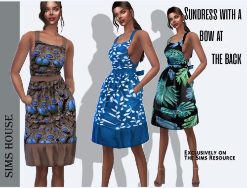 Sundress with a bow at the back