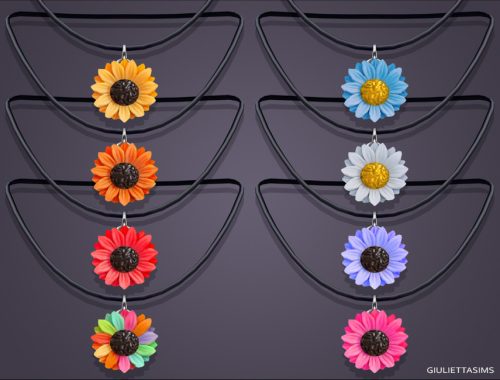 Sunflower Daisy Necklace For Kids