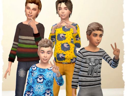 Sweater for kids by Chalipo at All 4 Sims