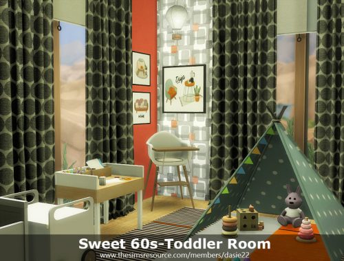Sweet 60s-Toddler Room