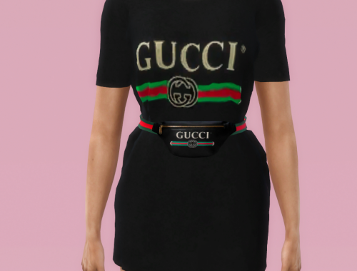 Designer Tshirt Dress & BumBag