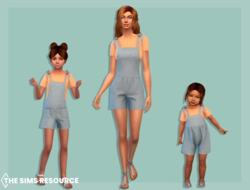 T-shirt and overalls with ribbons Toddler