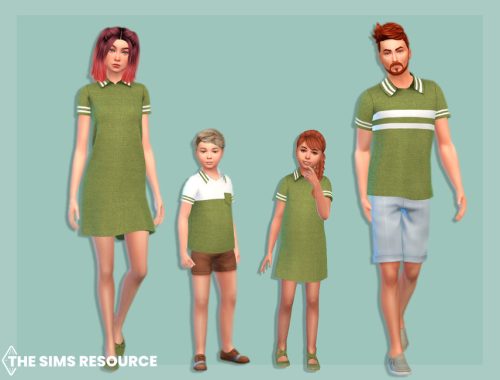 T-shirt with stripes and polo collar Adult