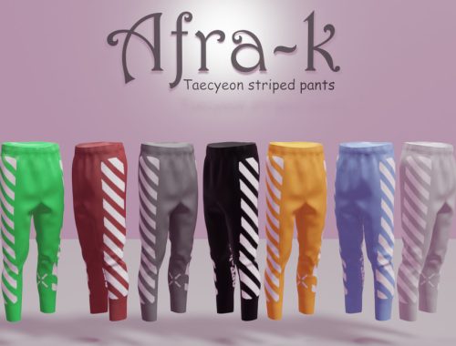 Taecyeon striped pants