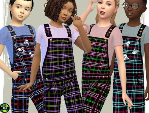Tartan long Overall