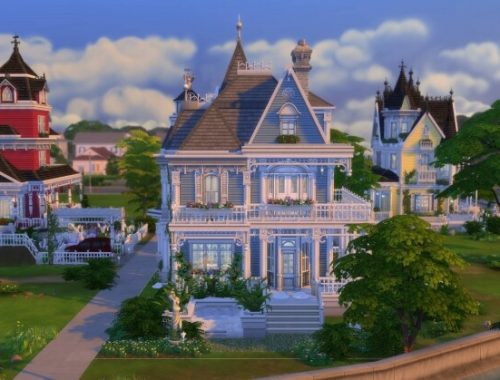 The Little Blue Victorian House by alexiasi