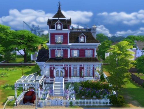 The Little Red Victorian Home by alexiasi