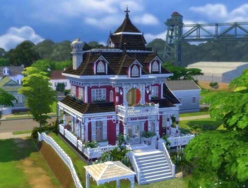 The Little Red Victorian Home by alexiasi