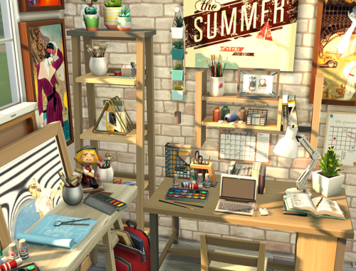 The Sims 4 // Art Room // CC needed