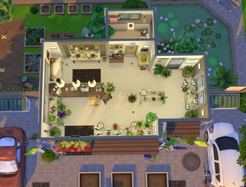 The Sims 4 // Flower Shop // no CC
