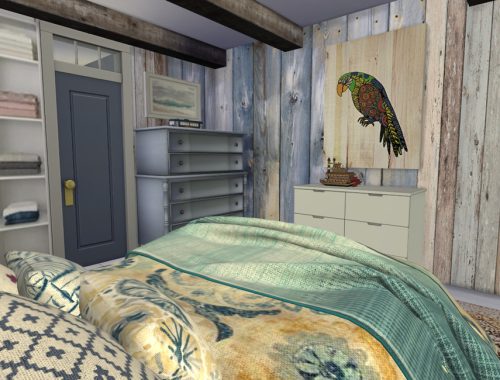 The Squealing Mermaid Boathouse - Master Bedroom