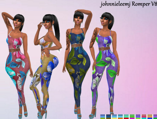 johnnieleemj Romper V8 (Floral Print)