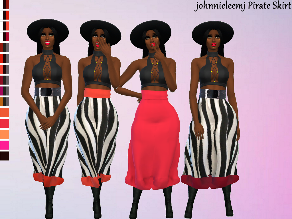 johnnieleemj Pirate Skirt - The Sims 4 Catalog