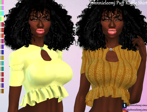 johnnieleemj Puff Ruffle Shirt