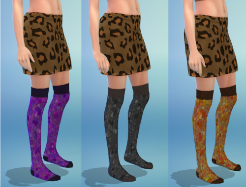 Mosaic Over The Knee Socks
