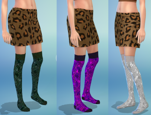 Mosaic Over The Knee Socks