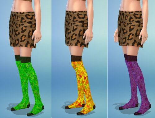 Mosaic Over The Knee Socks