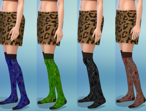 Mosaic Over The Knee Socks