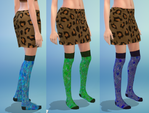 Mosaic Over The Knee Socks