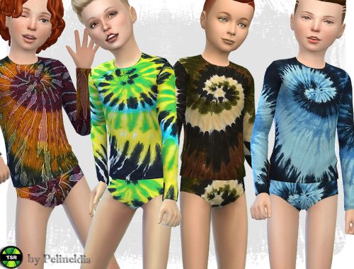 Tie-Dye T-Shirt and Briefs Set