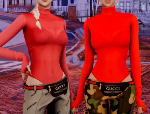 Tight Top & Hipsack & Cargo Pants at RIMINGs