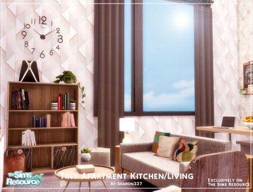 Tiny Apartment Kitchen/Living Room