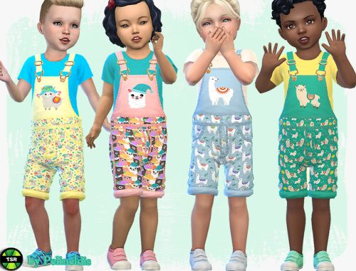 Toddler Alpaca Print Overall