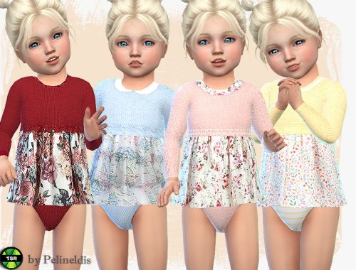 Toddler Knitted Babydoll Top