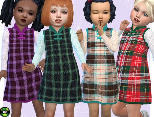 Toddler Plaid and Wool Dress
