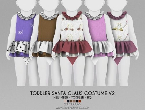 TODDLER SANTA CLAUS COSTUME 2 VERSIONS at REDHEADSIMS