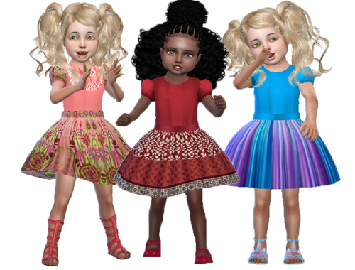 Toddler silk and cotton dresses (Base game)