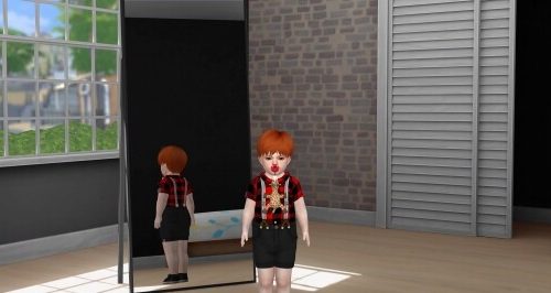 TODDLER T-SHIRT SUSPENDER SHORT at REDHEADSIMS