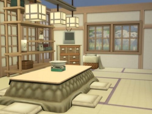 Traditional Japanese Home 2-4-1 Wakabamori at SimKat Builds