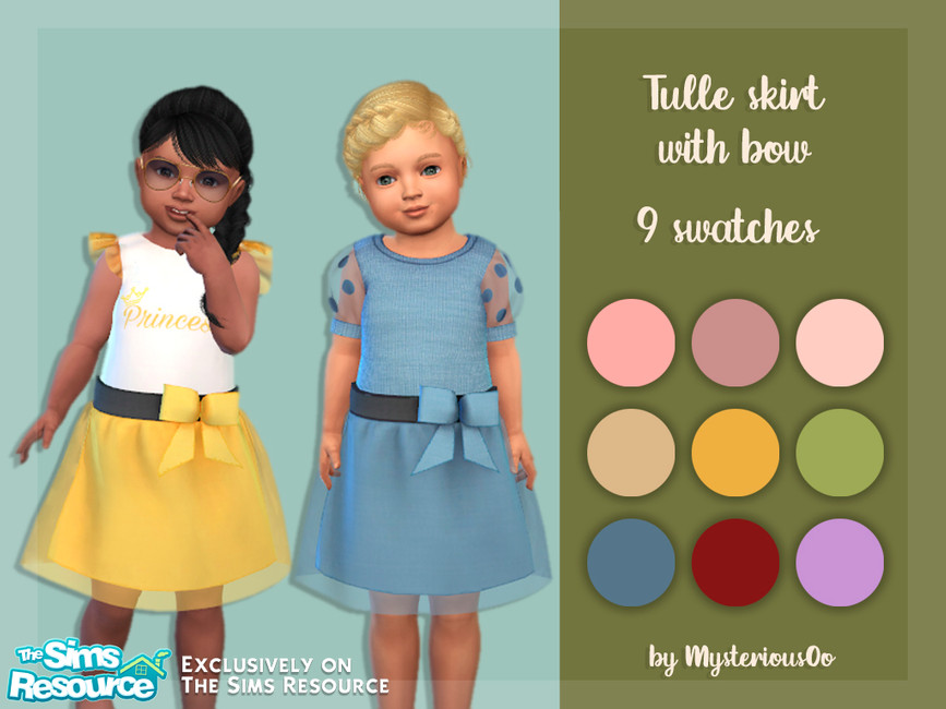 Tulle skirt with bow