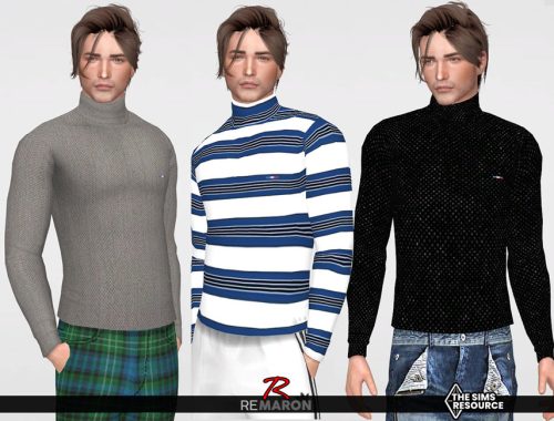 Turtleneck Sweater 01 for Male Sims