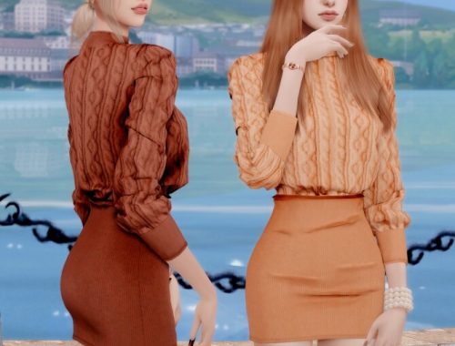 Twisting Knit Dress at RIMINGs