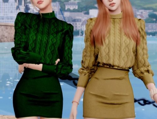 Twisting Knit Dress at RIMINGs