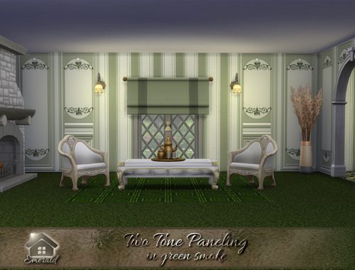 Two Tone Paneling in green smoke